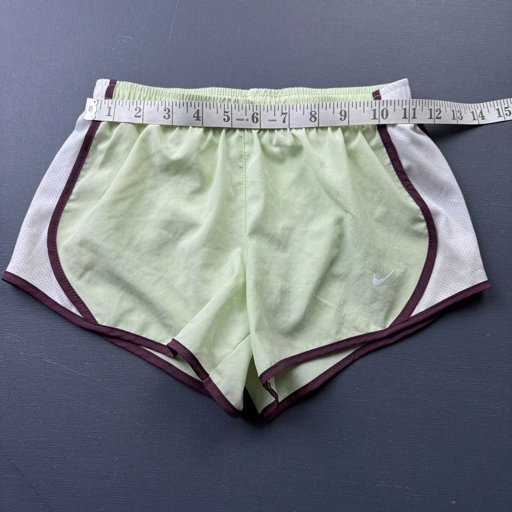 Nike Dri-FIT Women's Size Small Running Shorts Green Purple Athletic Gym Workout